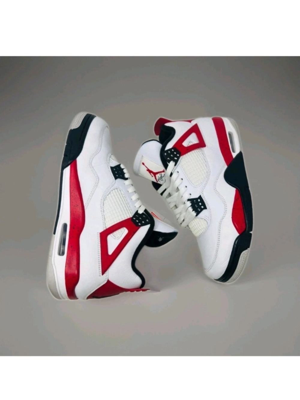 Jordan 4 IV Retro Red Cement White Black DH6927-161 Men's 9.5 Og All - Picture 4 of 14